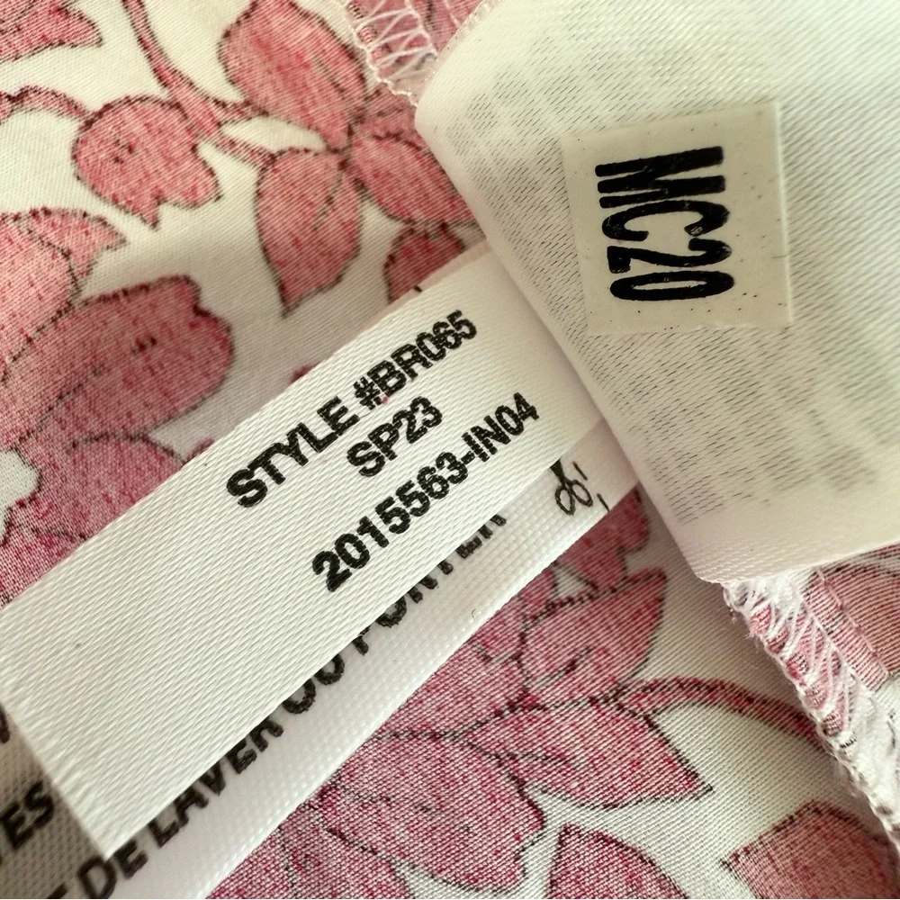 J. Crew Floral Popover Blouse Blushing Meadow Sz S NWT